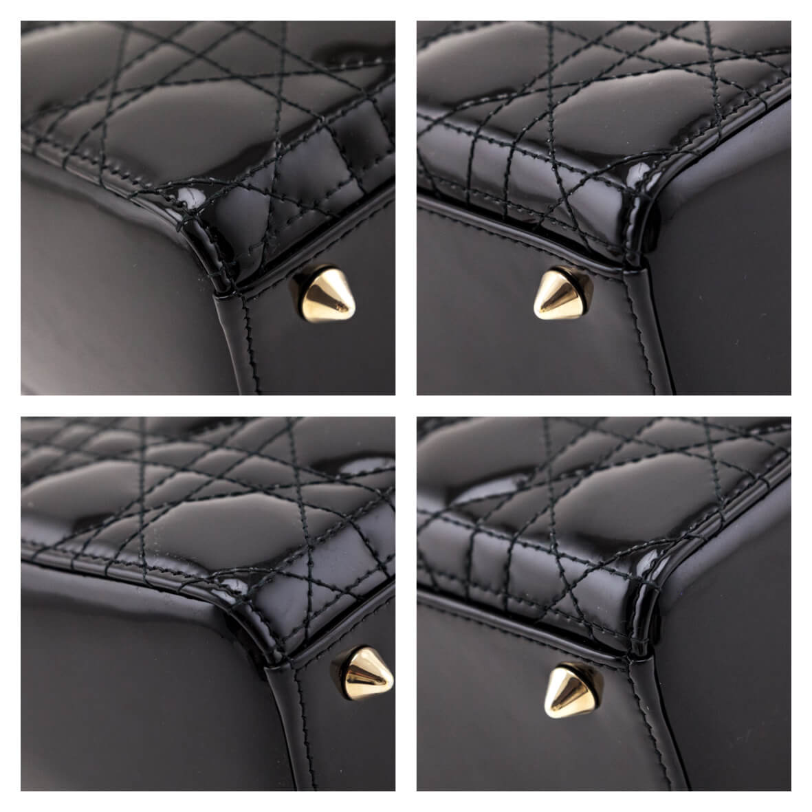 Dior Black Patent Cannage Small Lady Dior - Love that Bag etc - Preowned Authentic Designer Handbags & Preloved Fashions