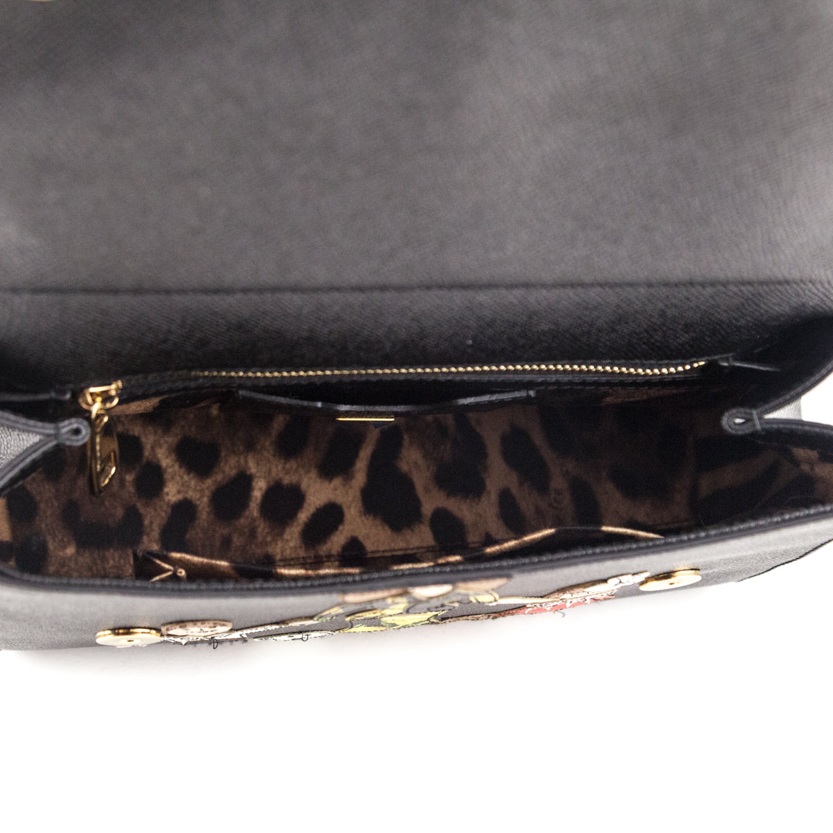 Dolce & Gabbana Black Dauphine Medium DG Family Patch Miss Sicily Satchel - Love that Bag etc - Preowned Authentic Designer Handbags & Preloved Fashions