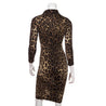 Dolce & Gabbana Brown Leopard Wool Turtleneck Sweater Dress Size XXS | IT 38 - Love that Bag etc - Preowned Authentic Designer Handbags & Preloved Fashions