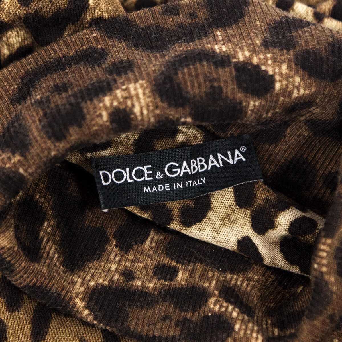 Dolce & Gabbana Brown Leopard Wool Turtleneck Sweater Dress Size XXS | IT 38 - Love that Bag etc - Preowned Authentic Designer Handbags & Preloved Fashions