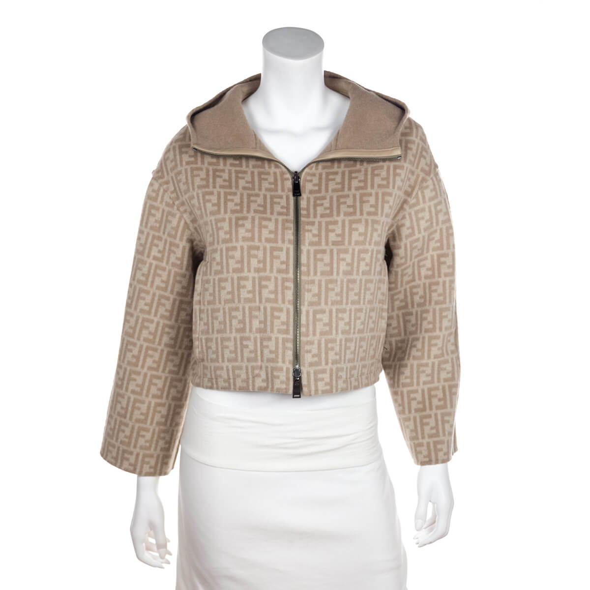 Fendi Beige Wool Reversible Jacket Size XS | IT 36 - Love that Bag etc - Preowned Authentic Designer Handbags & Preloved Fashions