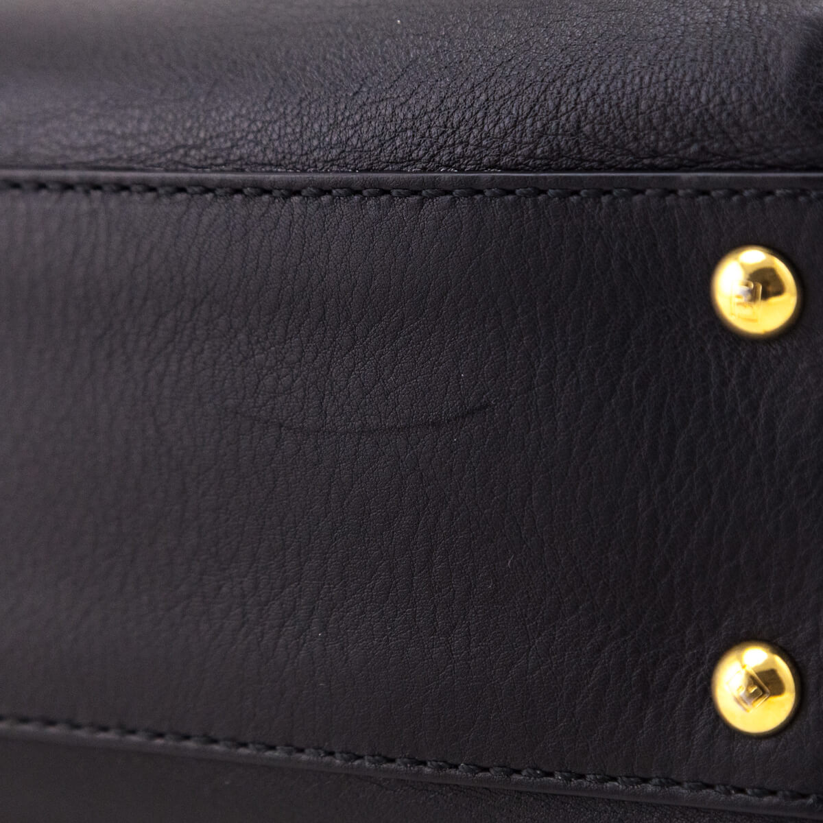 Fendi Black Nappa Medium Peekaboo Iconic Satchel - Love that Bag etc - Preowned Authentic Designer Handbags & Preloved Fashions