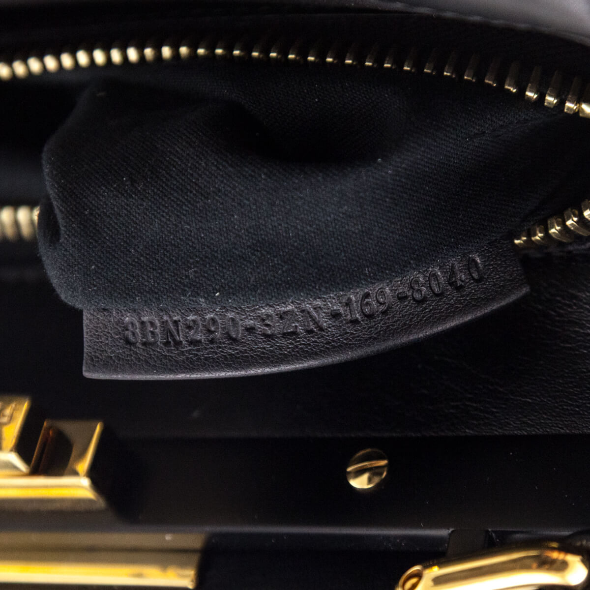 Fendi Black Nappa Medium Peekaboo Iconic Satchel - Love that Bag etc - Preowned Authentic Designer Handbags & Preloved Fashions