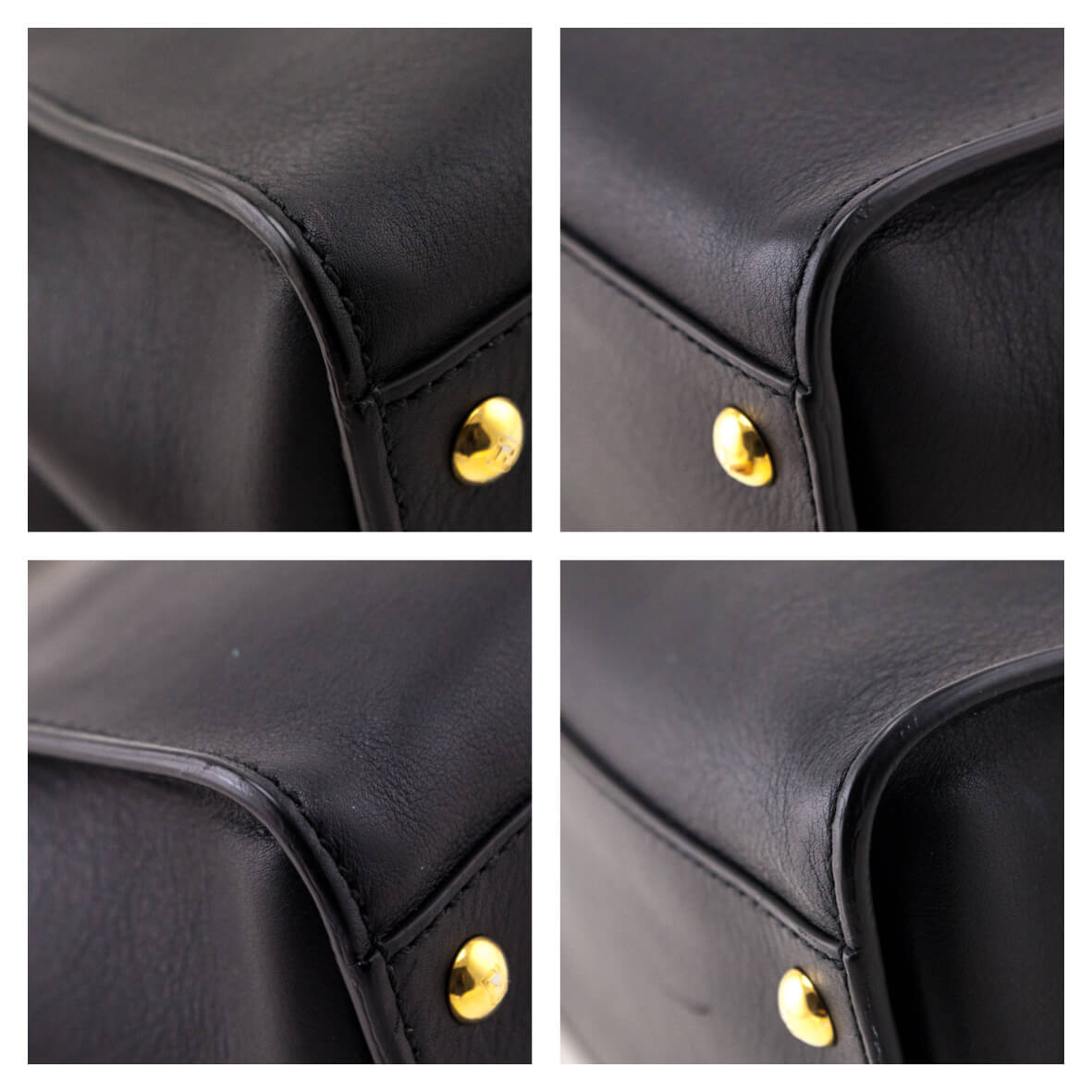 Fendi Black Nappa Medium Peekaboo Iconic Satchel - Love that Bag etc - Preowned Authentic Designer Handbags & Preloved Fashions