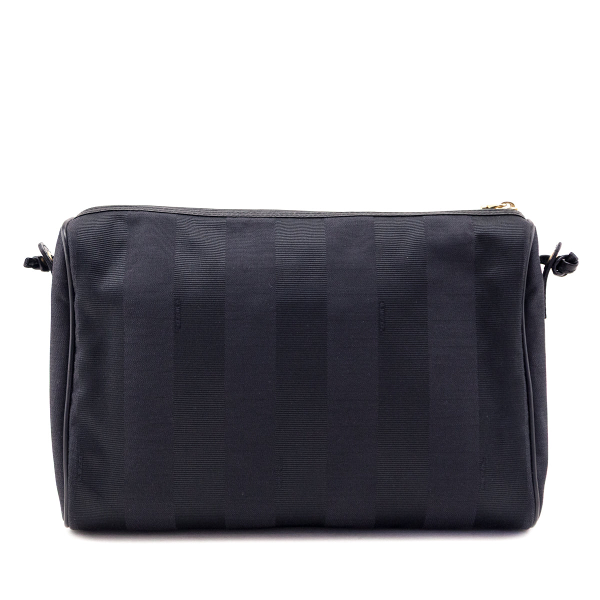 Fendi Black Vintage Pequin Crossbody