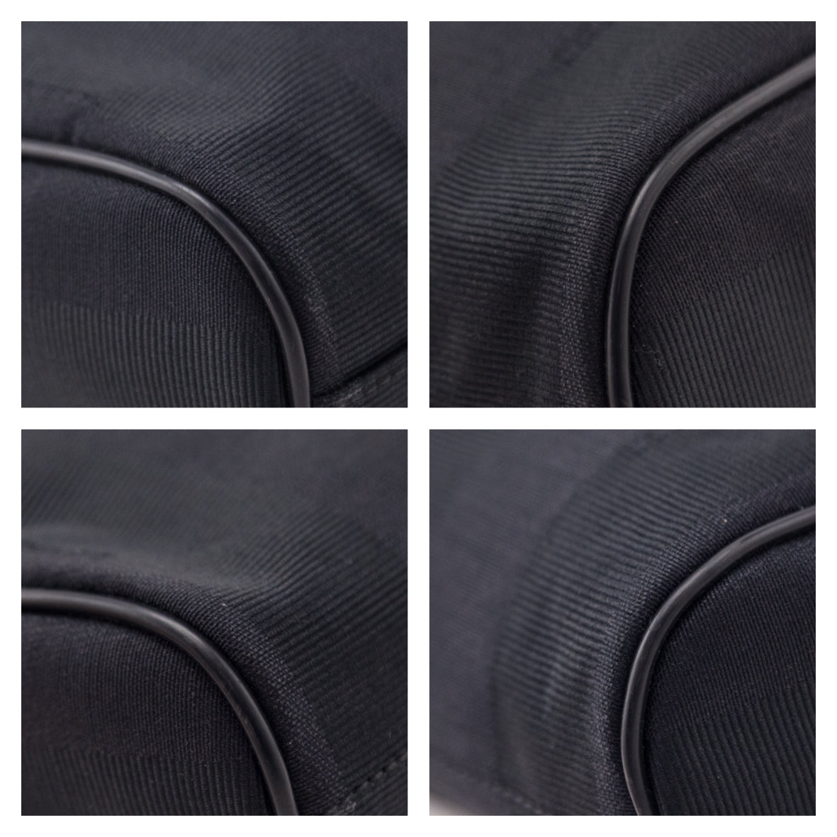 Fendi Black Vintage Pequin Crossbody