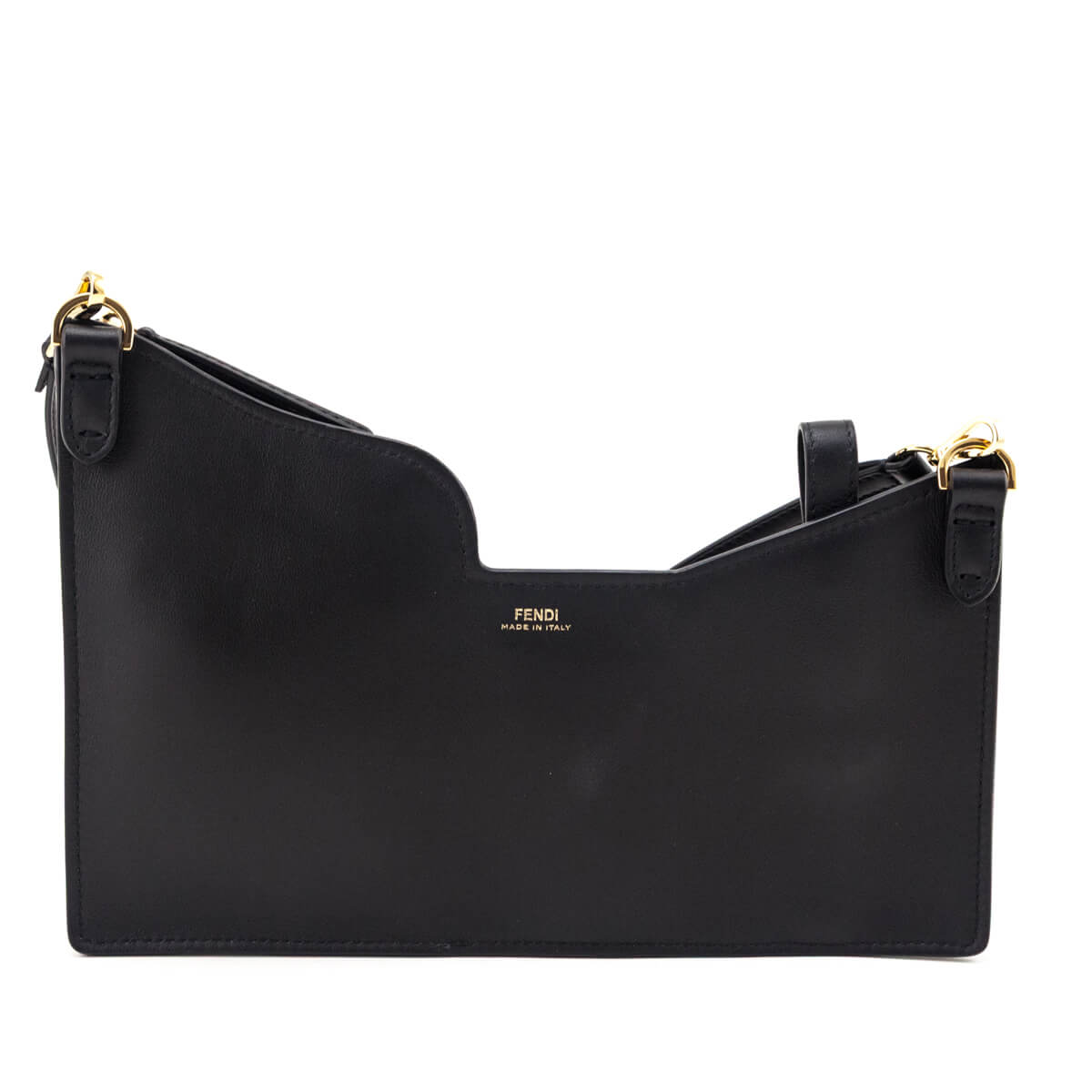 Fendi Black Vitello Grace Glazed Fabric FF 1974 3 Pocket Mini Crossbody Bag - Love that Bag etc - Preowned Authentic Designer Handbags & Preloved Fashions