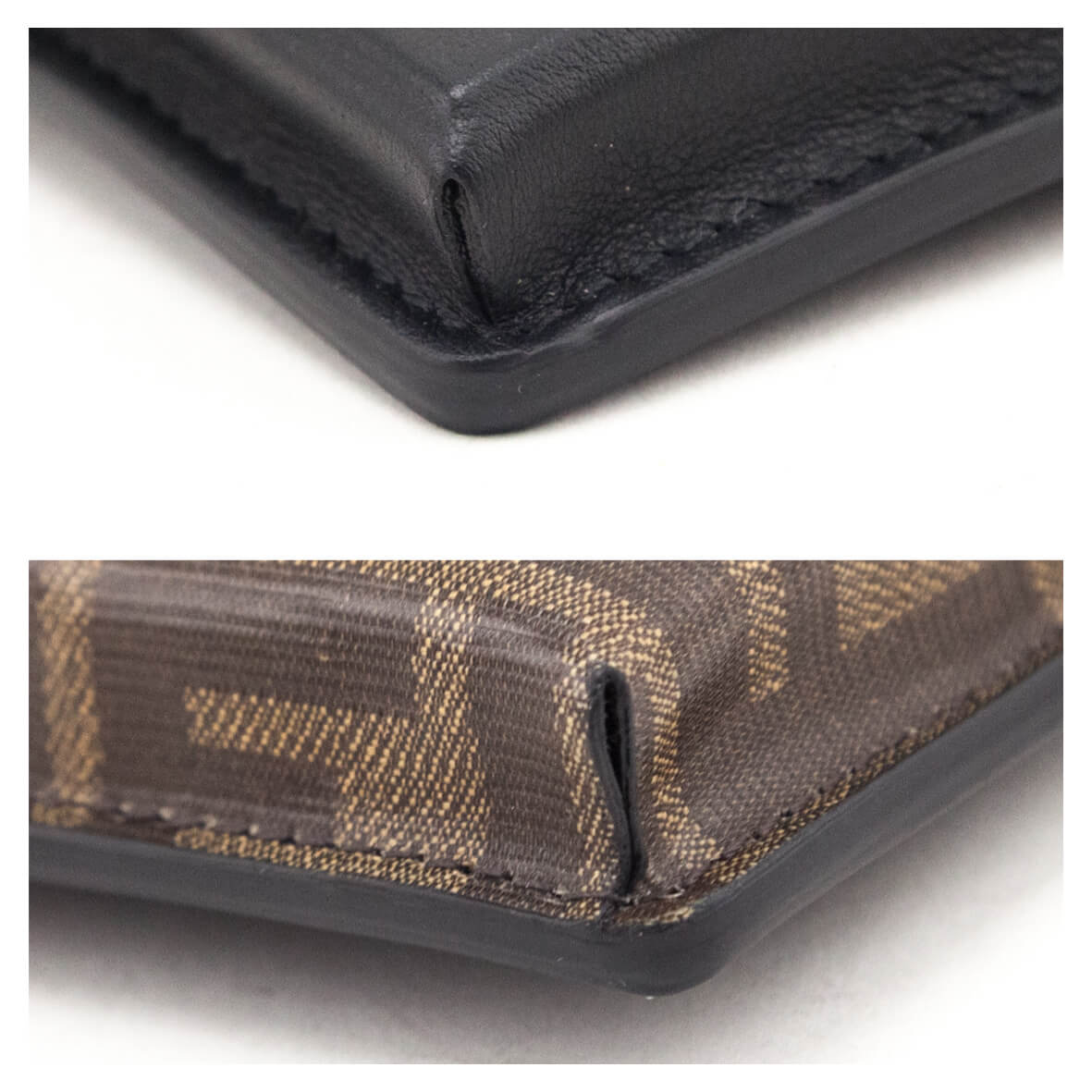 Fendi Black Vitello Grace Glazed Fabric FF 1974 3 Pocket Mini Crossbody Bag - Love that Bag etc - Preowned Authentic Designer Handbags & Preloved Fashions