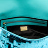 Fendi Blue Sequin Paillettes Vitello Grace Re-Edition Baguette - Love that Bag etc - Preowned Authentic Designer Handbags & Preloved Fashions