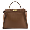 Fendi Brown Whipstitched Leather Large Peekaboo - Love that Bag etc - Preowned Authentic Designer Handbags & Preloved Fashions