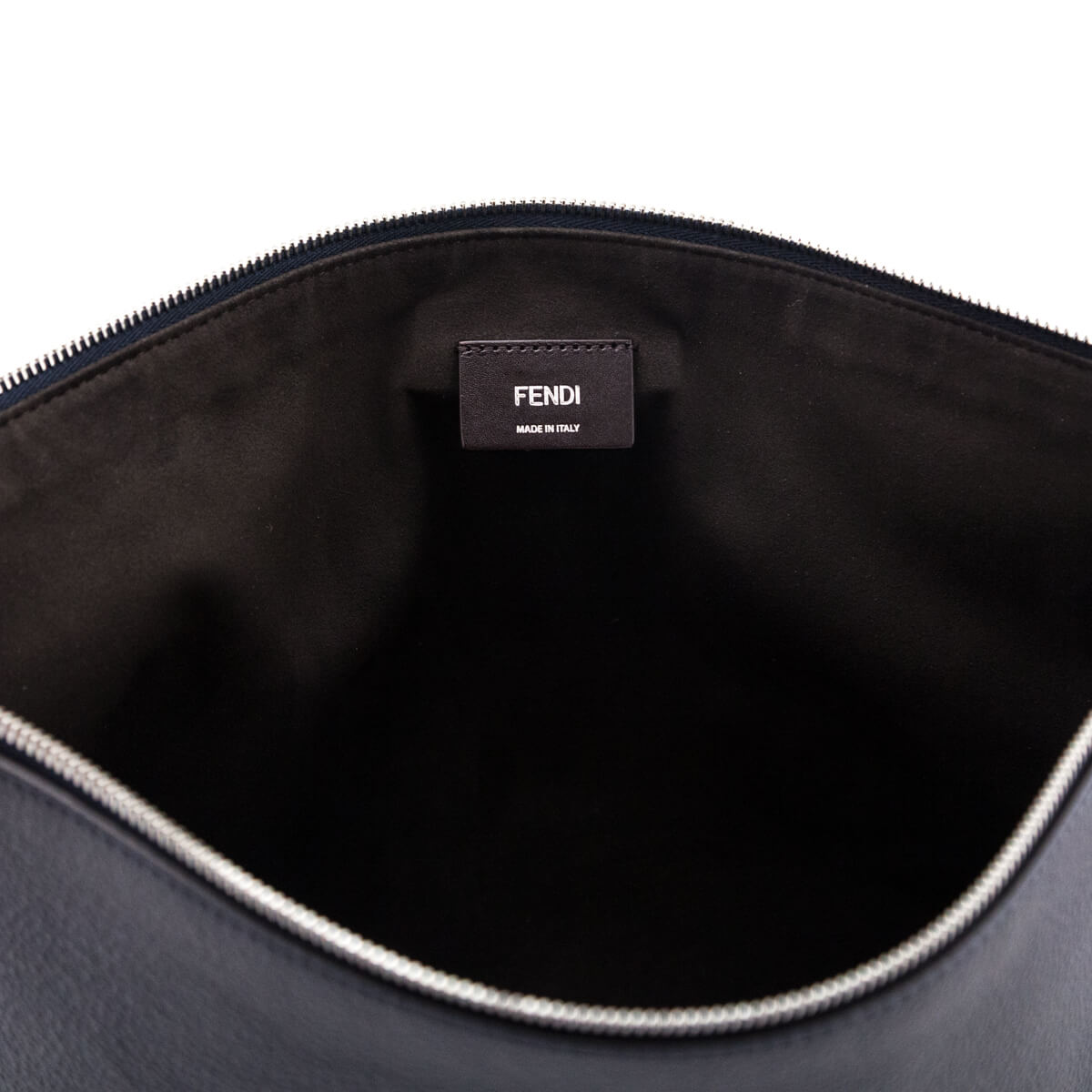 Fendi Dark Blue Vitello Cher Logo Embossed After Messenger Bag - Love that Bag etc - Preowned Authentic Designer Handbags & Preloved Fashions