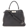 Fendi Gray Cuoio Romano Selleria Medium Peekaboo Iconic Satchel - Love that Bag etc - Preowned Authentic Designer Handbags & Preloved Fashions