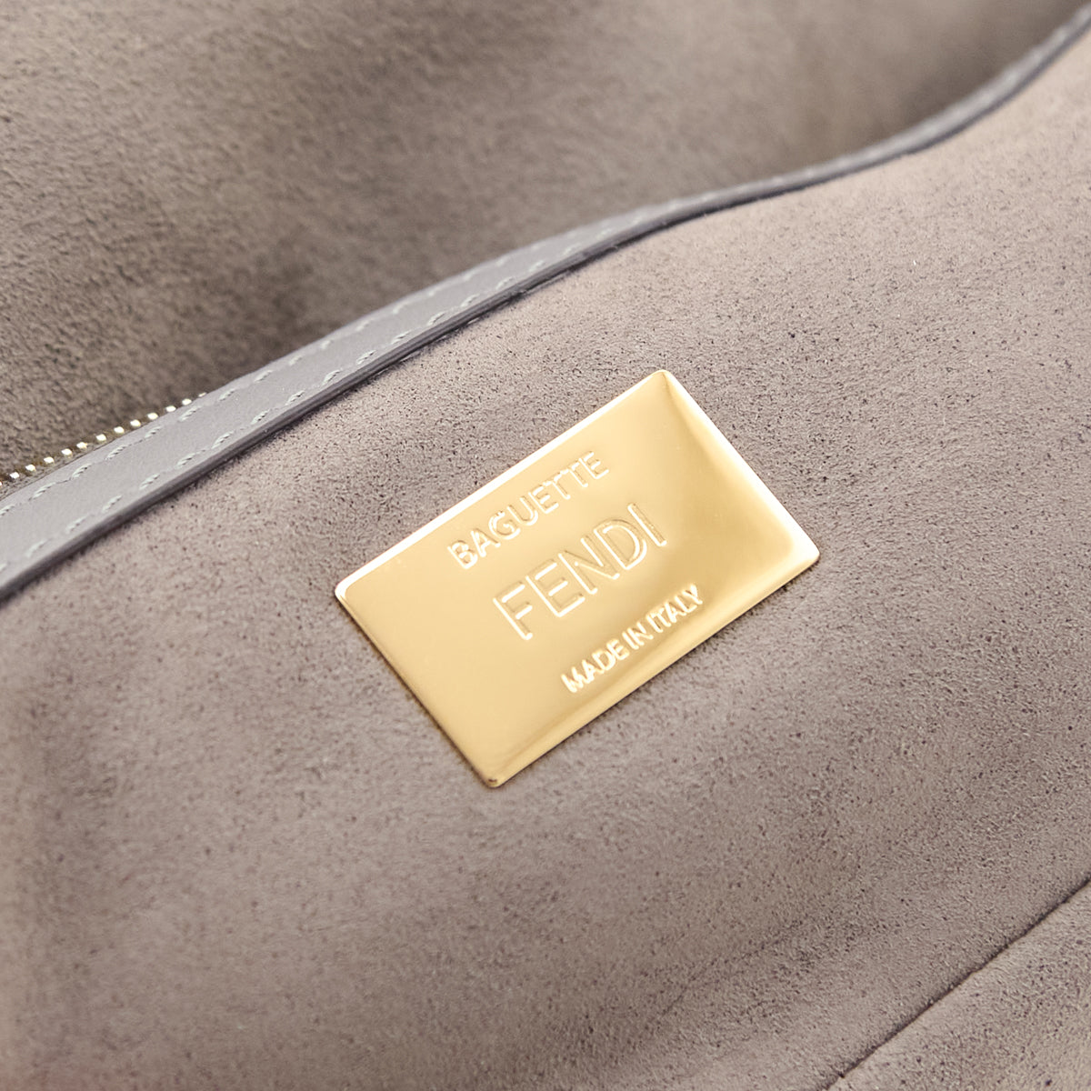 Fendi Gray & Red Vitello Grace FF 1974 Flip Baguette