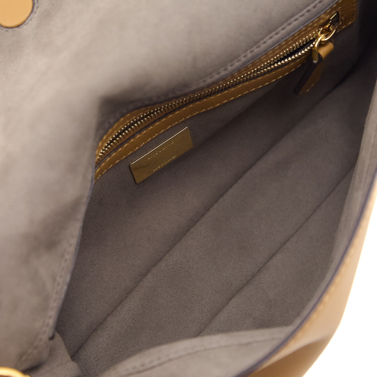 Fendi Gray & Tan Vitello Grace FF 1974 Flip Baguette - Love that Bag etc - Preowned Authentic Designer Handbags & Preloved Fashions