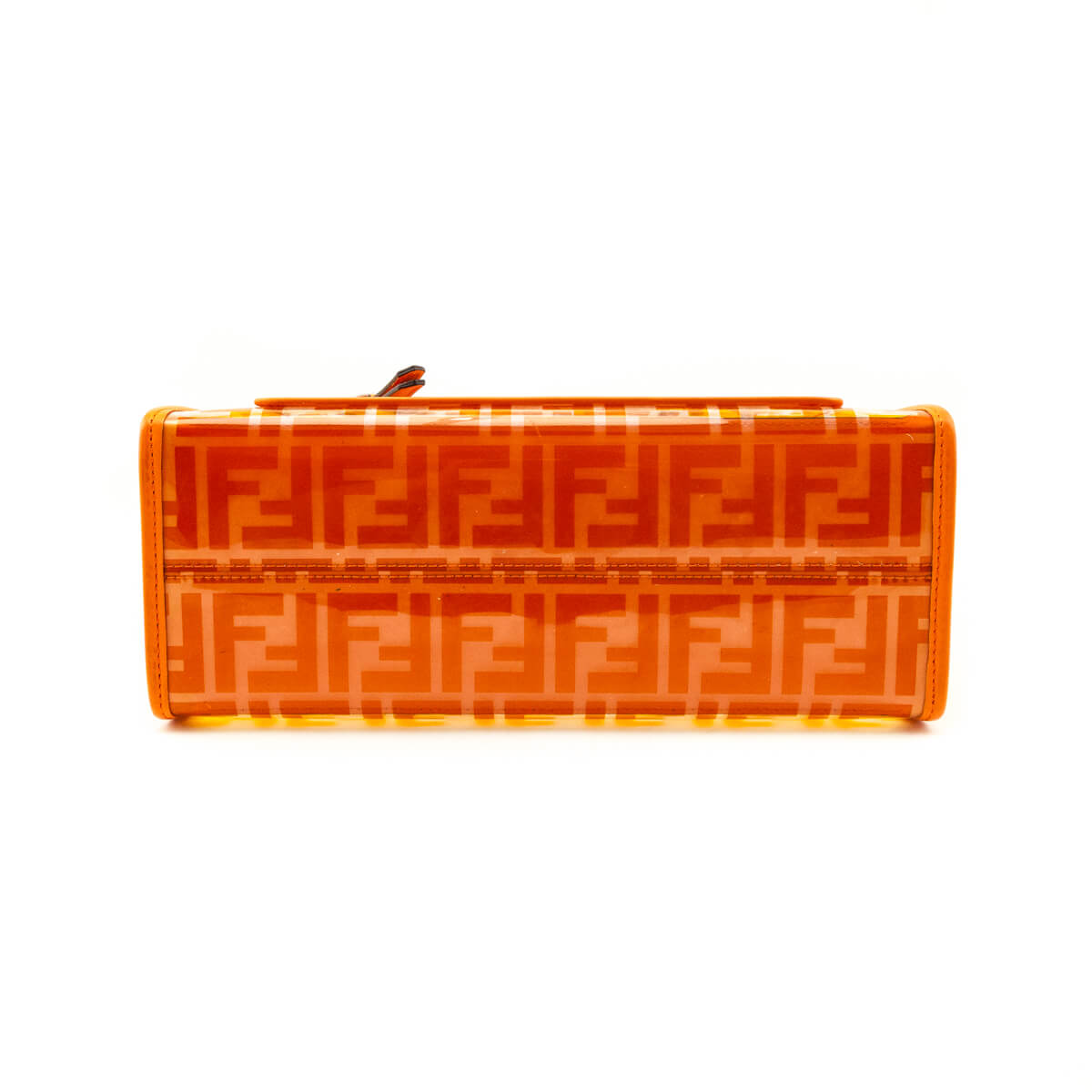 Fendi Orange FF Vitello Century Plexiglass Small Runaway Shopper Tote - Love that Bag etc - Preowned Authentic Designer Handbags & Preloved Fashions