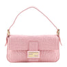 Fendi Pale Pink Nappa Logo Embossed Baguette - Love that Bag etc - Preowned Authentic Designer Handbags & Preloved Fashions