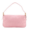 Fendi Pale Pink Nappa Logo Embossed Baguette - Love that Bag etc - Preowned Authentic Designer Handbags & Preloved Fashions