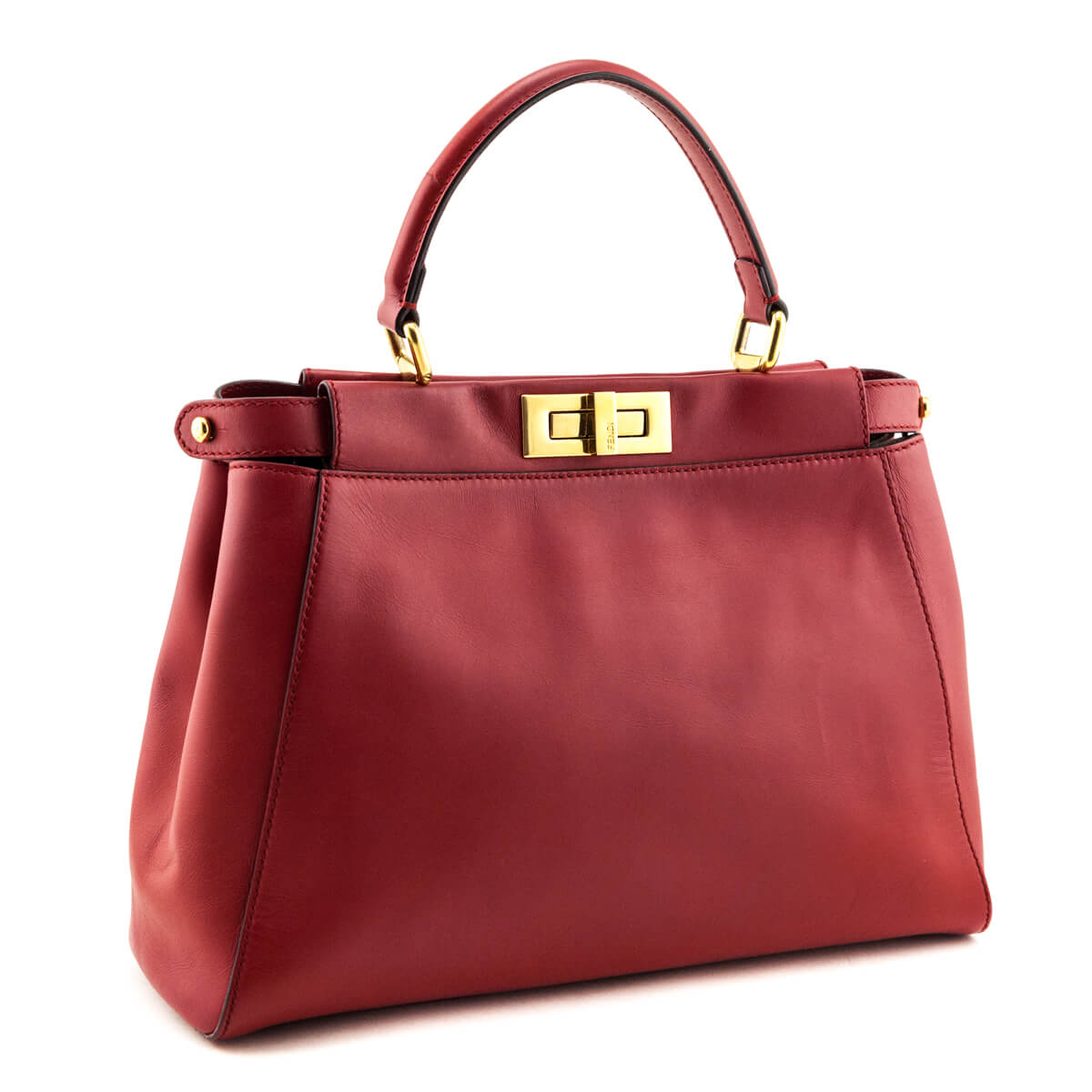 Fendi Red Nappa Medium Peekaboo Bag - Love that Bag etc - Preowned Authentic Designer Handbags & Preloved Fashions