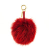 Fendi Red & Pink Fox Fur Heart Pom Pom Bag Charm - Love that Bag etc - Preowned Authentic Designer Handbags & Preloved Fashions