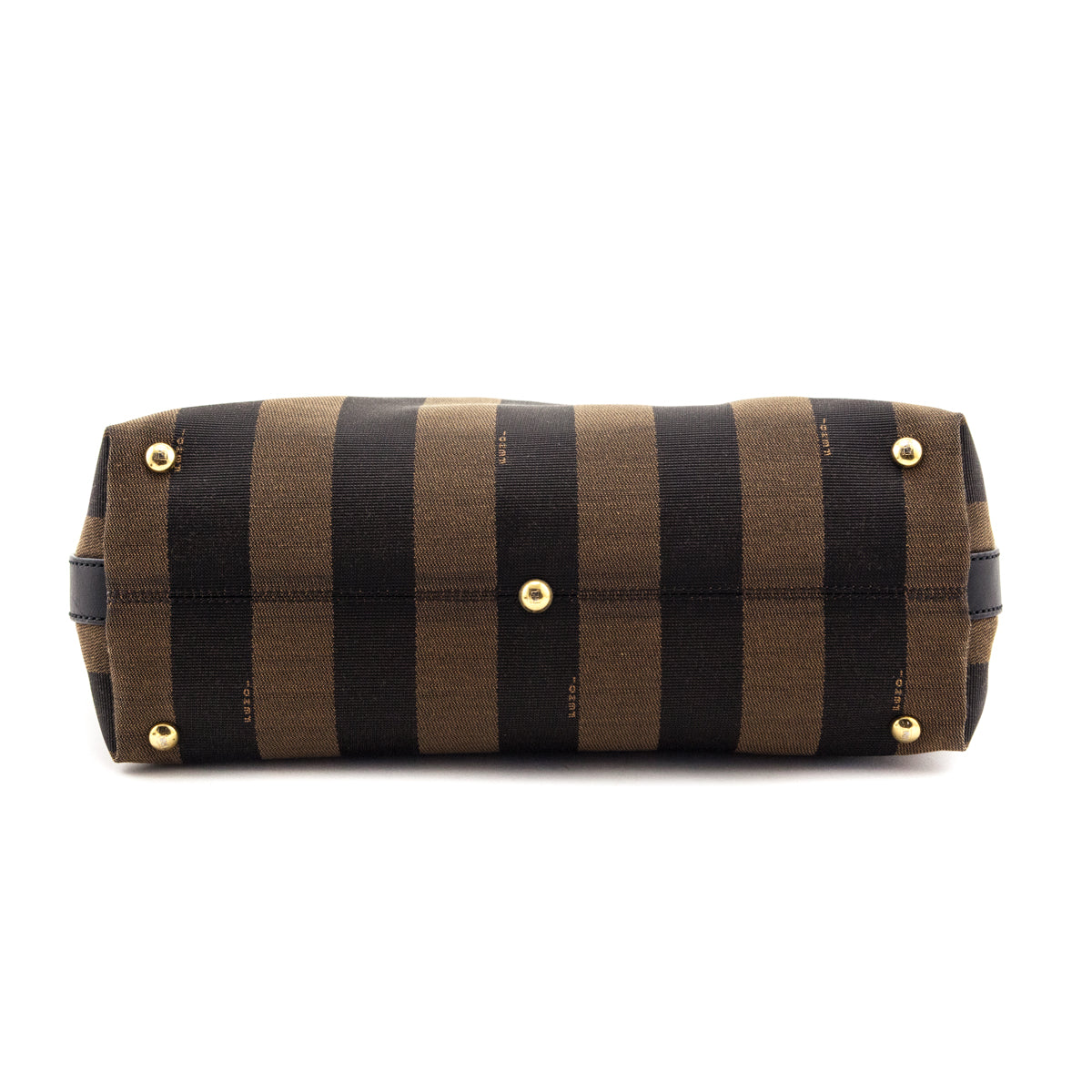 Fendi Tobacco Pequin Striped Vitello Tote - Love that Bag etc - Preowned Authentic Designer Handbags & Preloved Fashions