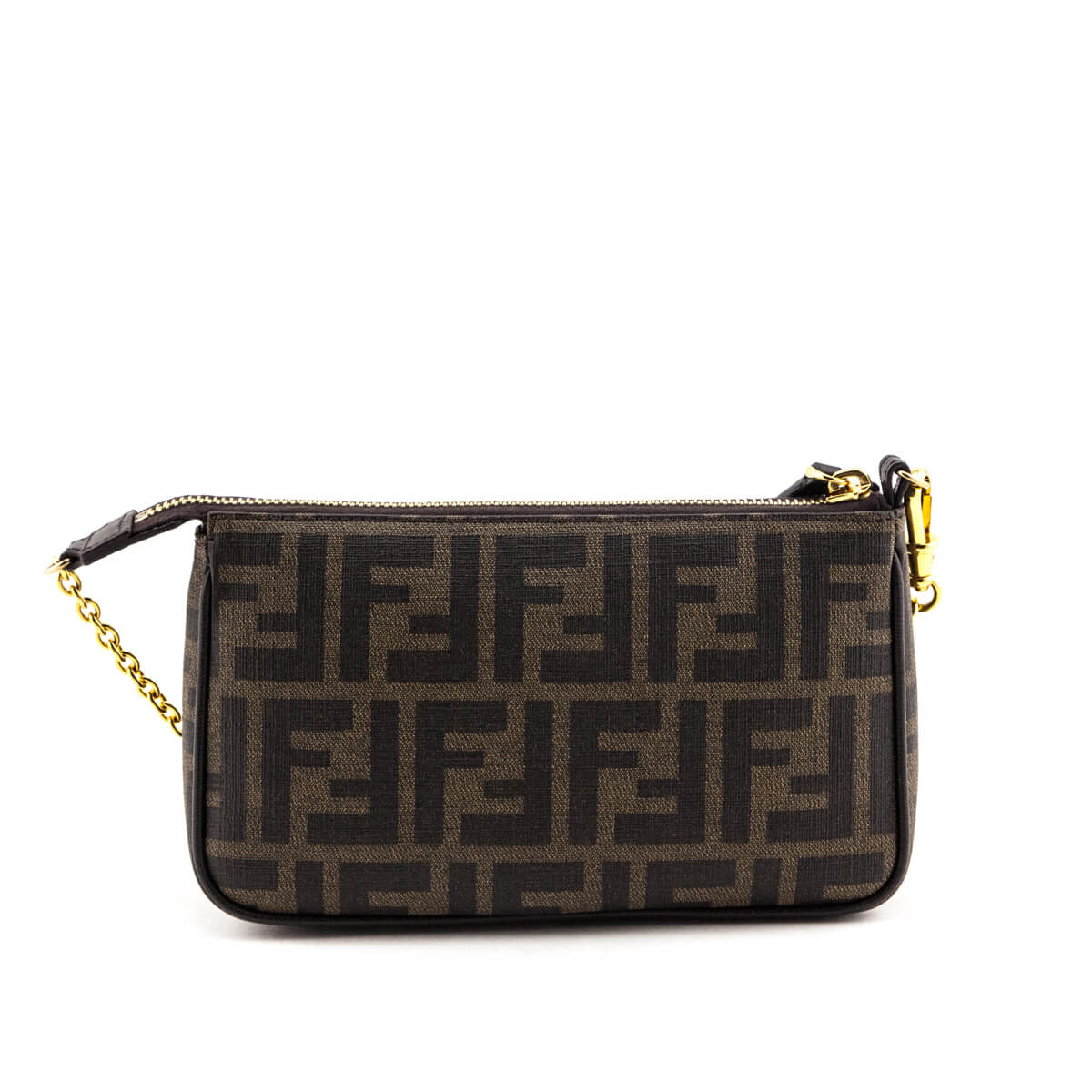 Fendi Tobacco Zucca Coated Canvas Small Pouch - Love that Bag etc - Preowned Authentic Designer Handbags & Preloved Fashions