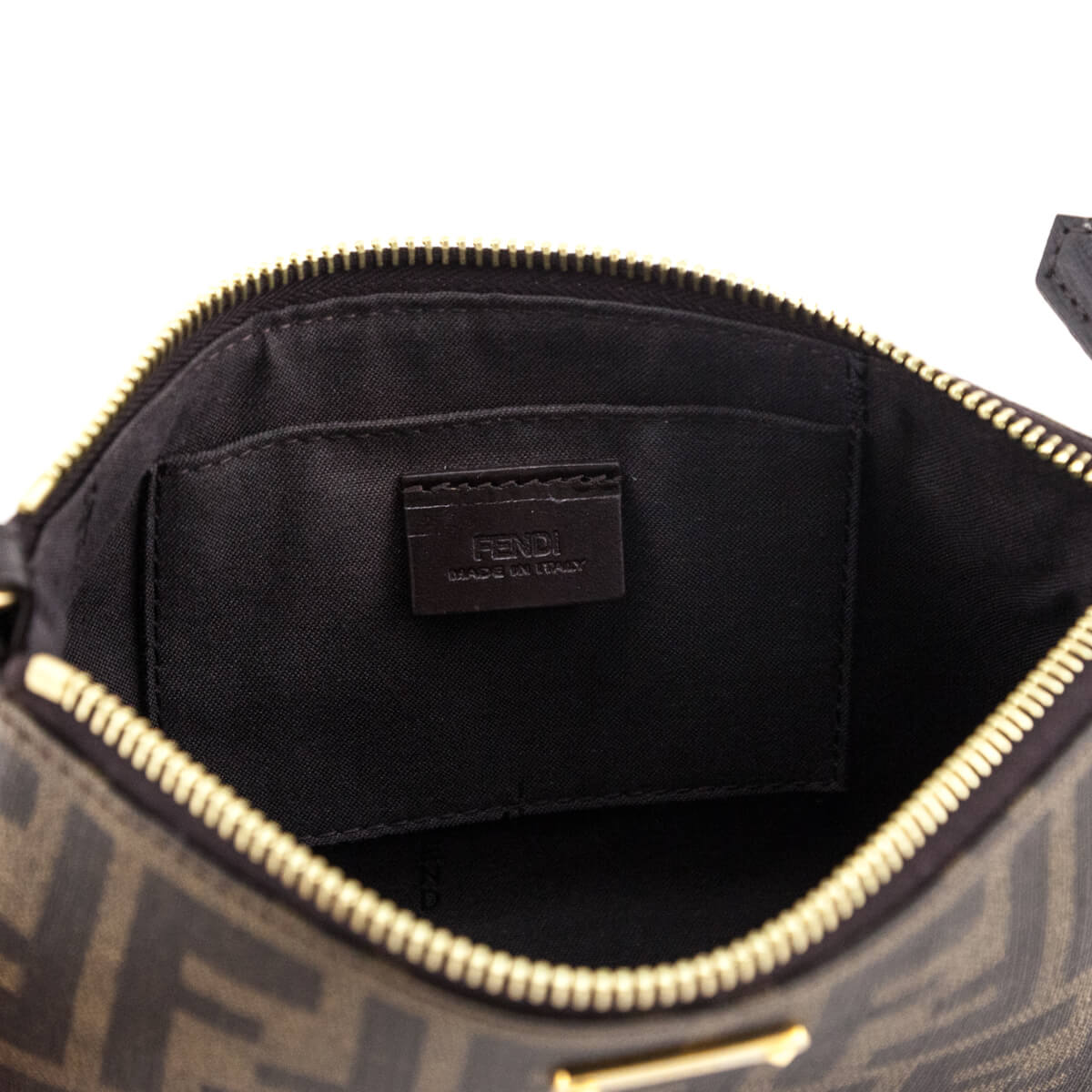 Fendi Tobacco Zucca Coated Canvas Small Pouch - Love that Bag etc - Preowned Authentic Designer Handbags & Preloved Fashions