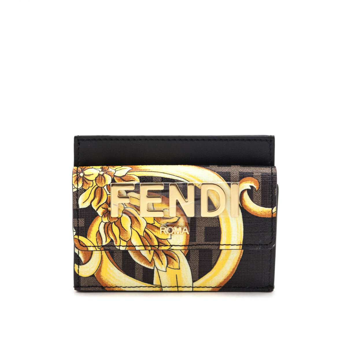 Fendi X Versace Fendace Card Glazed Canvas Card Holder - Love that Bag etc - Preowned Authentic Designer Handbags & Preloved Fashions