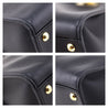 Fendi Black Mogano Panna Silk Calfskin Glazed Fabric FF 1974 Medium Peekaboo X-Lite - Love that Bag etc - Preowned Authentic Designer Handbags & Preloved Fashions