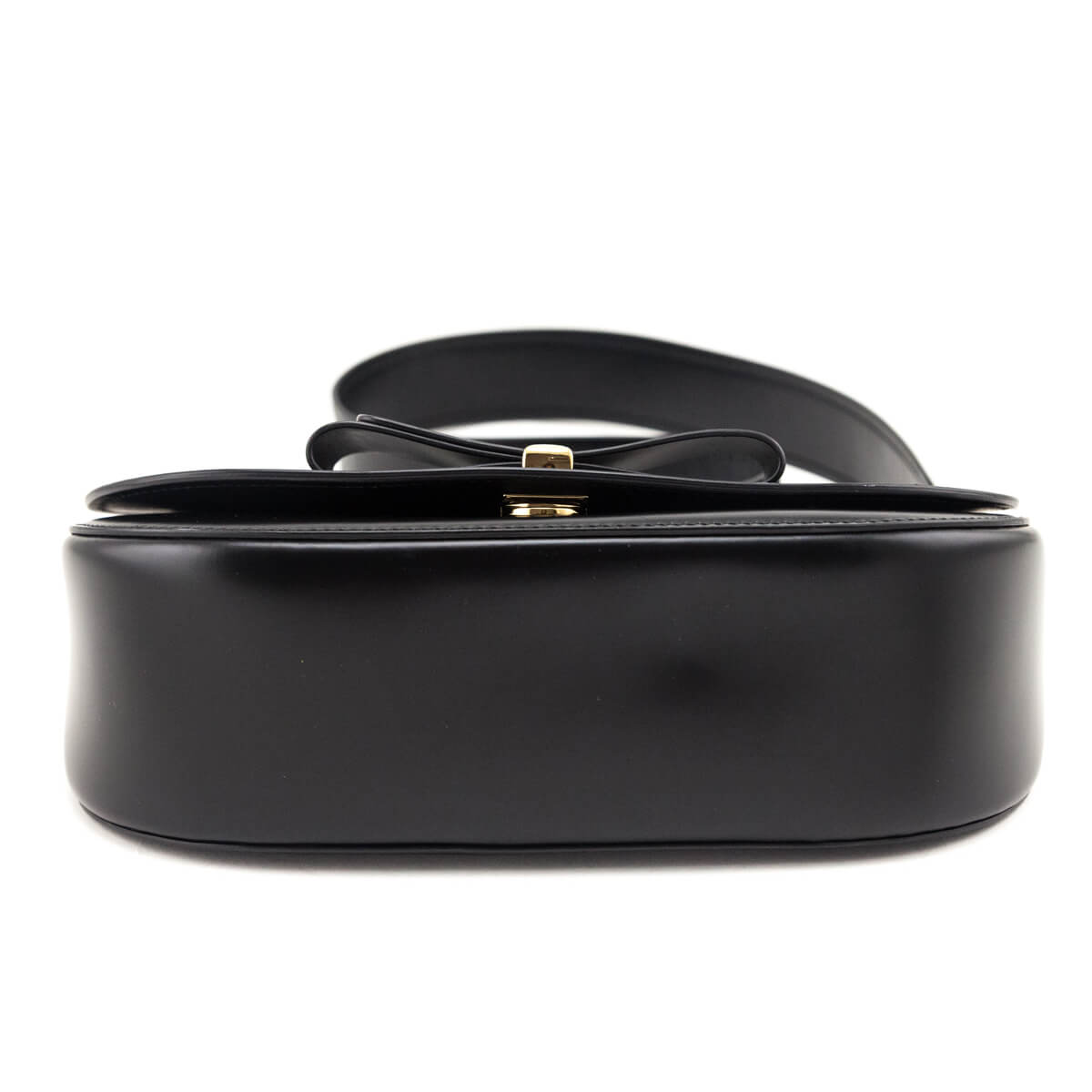 Ferragamo Black Calfskin Anna Shoulder Bag - Love that Bag etc - Preowned Authentic Designer Handbags & Preloved Fashions