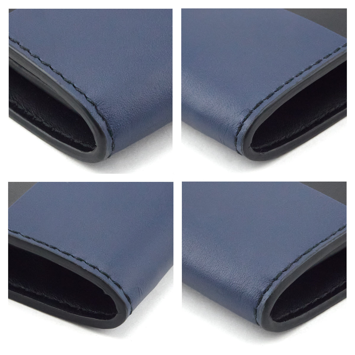 Ferragamo Black & Navy Calfskin Gancini Clutch