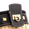 Ferragamo Black & Wicker Gancini Bucket Bag - Love that Bag etc - Preowned Authentic Designer Handbags & Preloved Fashions