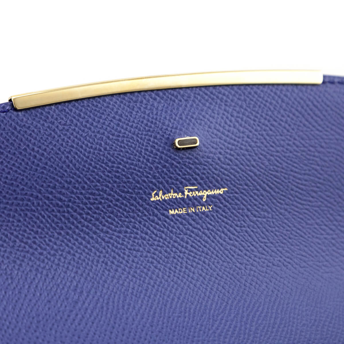 Ferragamo Crocus Blue Calf Gancini Icona Mini Bag - Love that Bag etc - Preowned Authentic Designer Handbags & Preloved Fashions