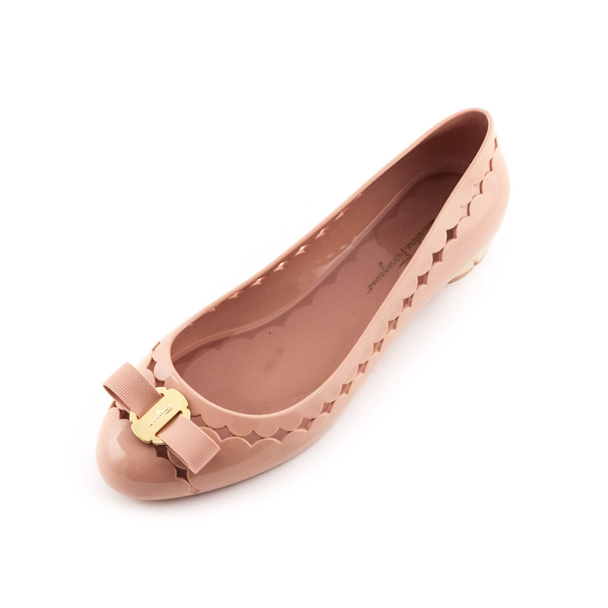 Ferragamo Light Pink Jelly Bow Ballet Flats Size US 9 | EU 39 - Love that Bag etc - Preowned Authentic Designer Handbags & Preloved Fashions