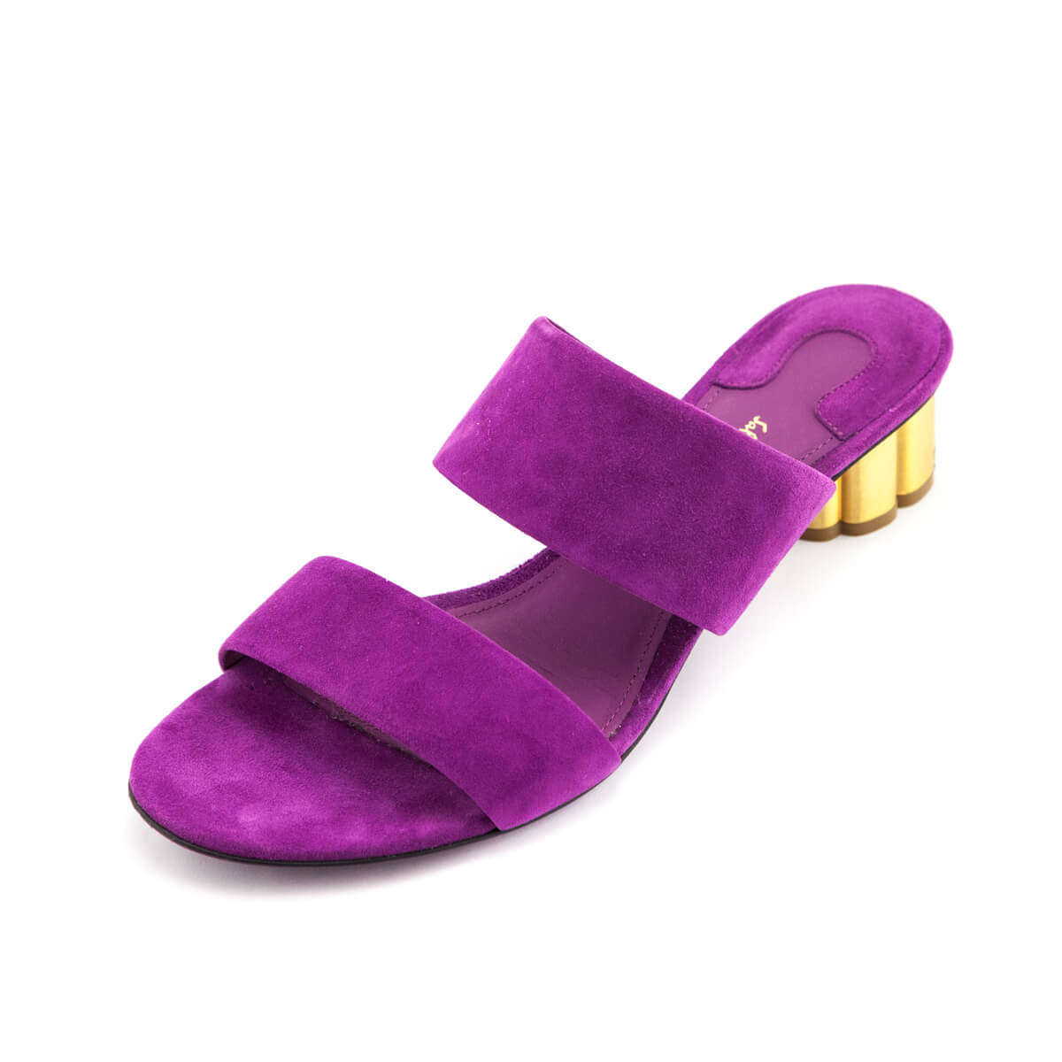 Ferragamo Purple Suede Slide Sandals Size US 8 | EU 38 - Love that Bag etc - Preowned Authentic Designer Handbags & Preloved Fashions