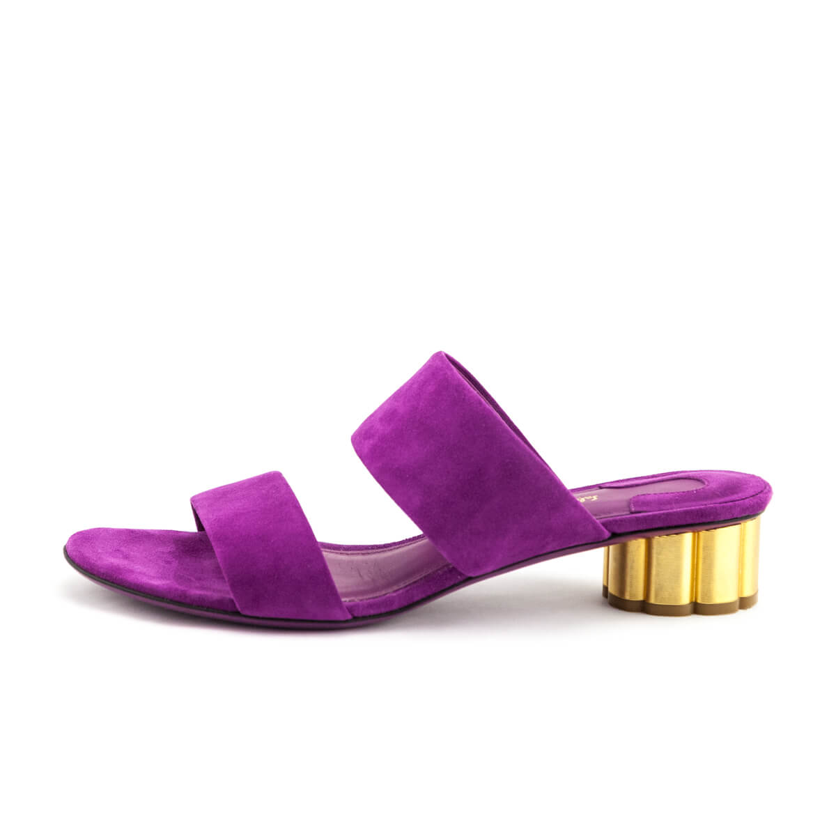 Ferragamo Purple Suede Slide Sandals Size US 8 | EU 38 - Love that Bag etc - Preowned Authentic Designer Handbags & Preloved Fashions