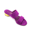 Ferragamo Purple Suede Slide Sandals Size US 8 | EU 38 - Love that Bag etc - Preowned Authentic Designer Handbags & Preloved Fashions