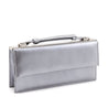 Ferragamo Silver Metallic Evening Clutch - Love that Bag etc - Preowned Authentic Designer Handbags & Preloved Fashions