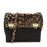 Ferragamo Leopard Print Calf Hair Mya Flip Lock Bag - Love that Bag etc - Preowned Authentic Designer Handbags & Preloved Fashions