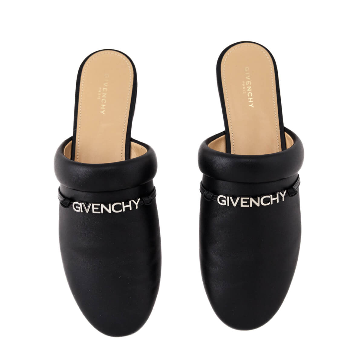 Givenchy Black Leather Elba Mules Size US 9.5 | EU 39.5 - Love that Bag etc - Preowned Authentic Designer Handbags & Preloved Fashions
