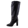 Givenchy Black Leather Pleated Knee High Boots Size US 7 | EU 37 - Love that Bag etc - Preowned Authentic Designer Handbags & Preloved Fashions