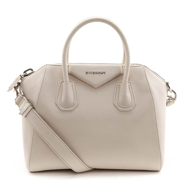 Sold at Auction: Prada Ivory Glace Calfskin Leather Double Zip Crossbody