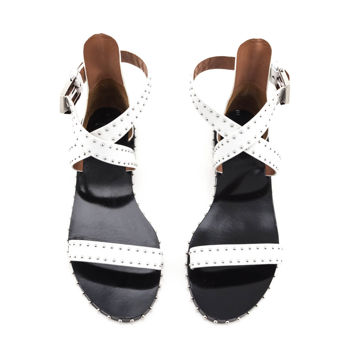 Givenchy White Studded Gladiator Sandals Size US 9.5 | EU 39.5 - Love that Bag etc - Preowned Authentic Designer Handbags & Preloved Fashions