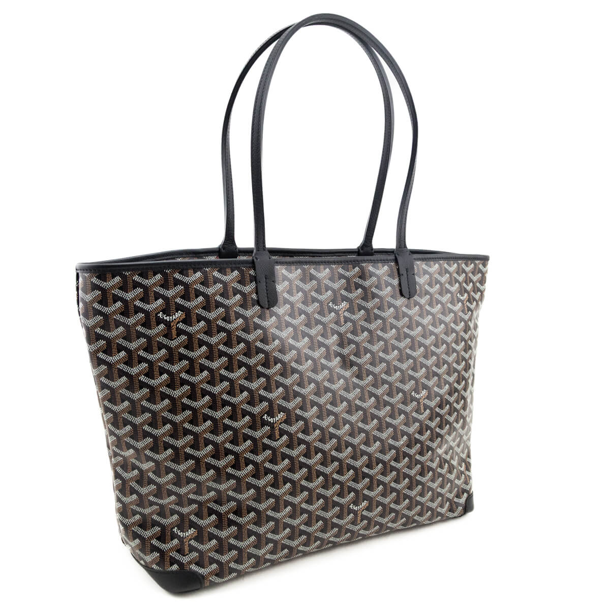 Goyard Black Goyardine Artois MM Tote - Love that Bag etc - Preowned Authentic Designer Handbags & Preloved Fashions