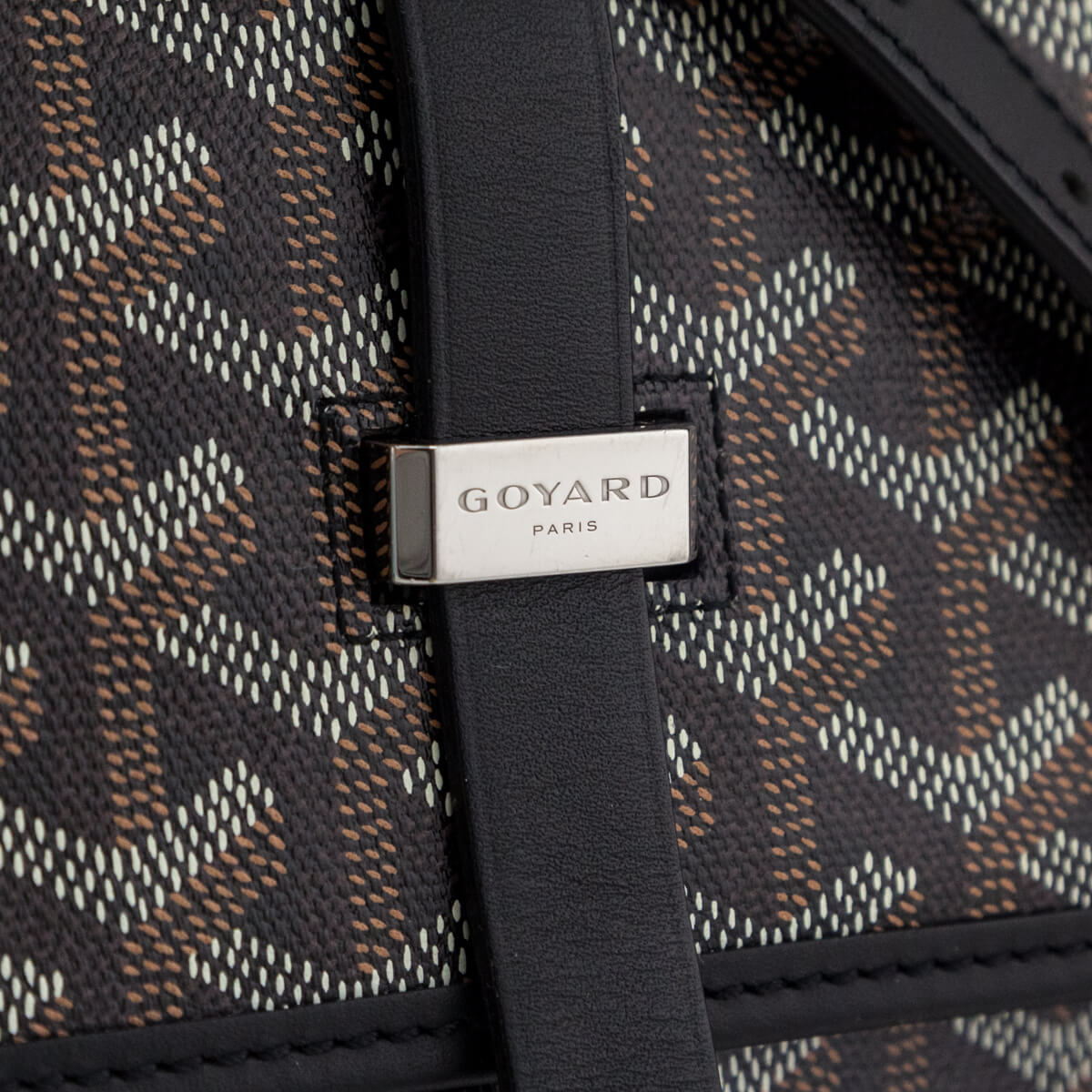Goyard Black Goyardine Belvedere II MM Messenger Bag