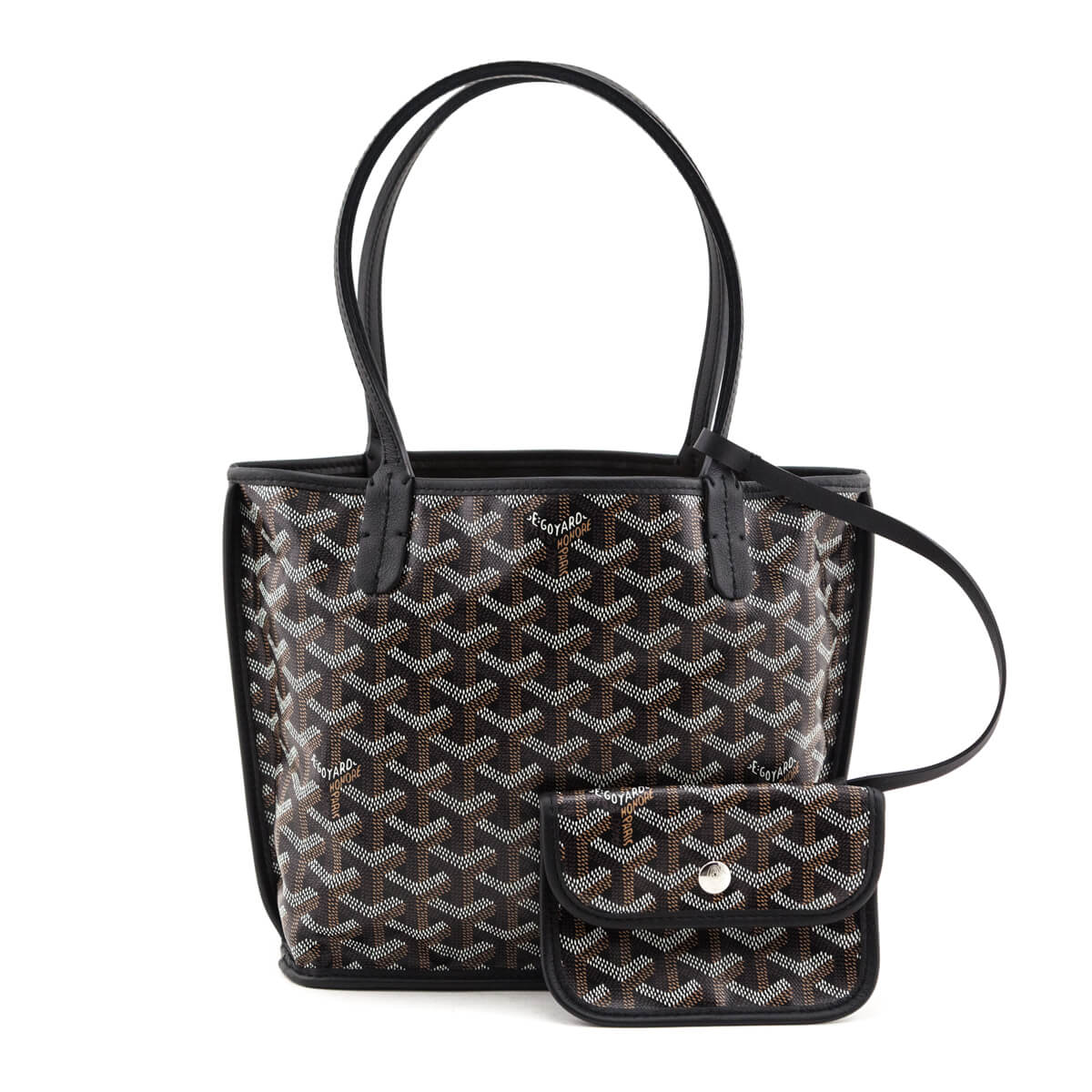 Goyard Black Goyardine Reversible Mini Anjou - Love that Bag etc - Preowned Authentic Designer Handbags & Preloved Fashions