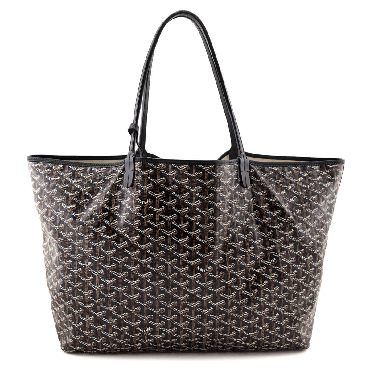 Goyard Black Goyardine Saint Louis GM - Love that Bag etc - Preowned Authentic Designer Handbags & Preloved Fashions