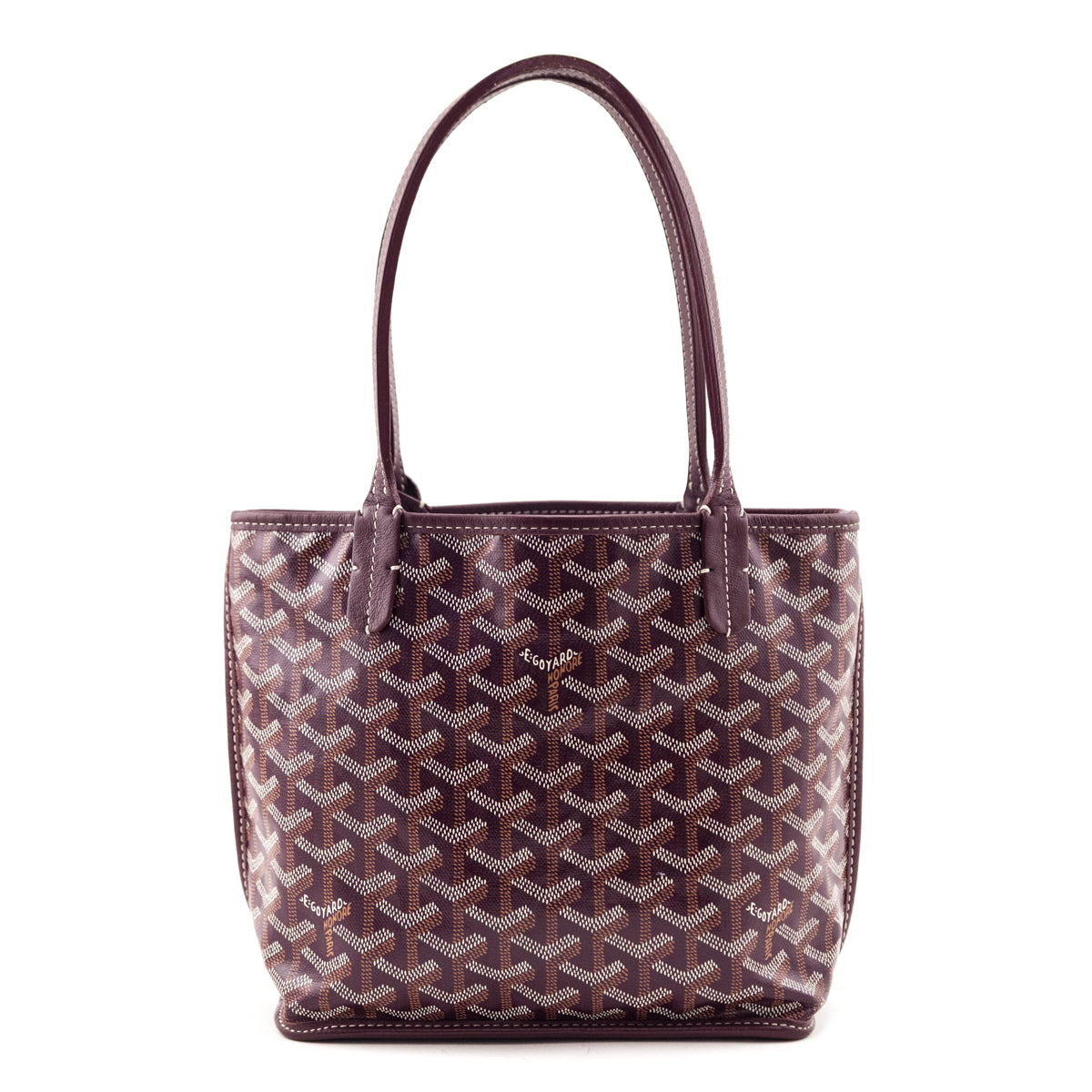 Goyard Burgundy Goyardine Reversible Mini Anjou - Love that Bag etc - Preowned Authentic Designer Handbags & Preloved Fashions