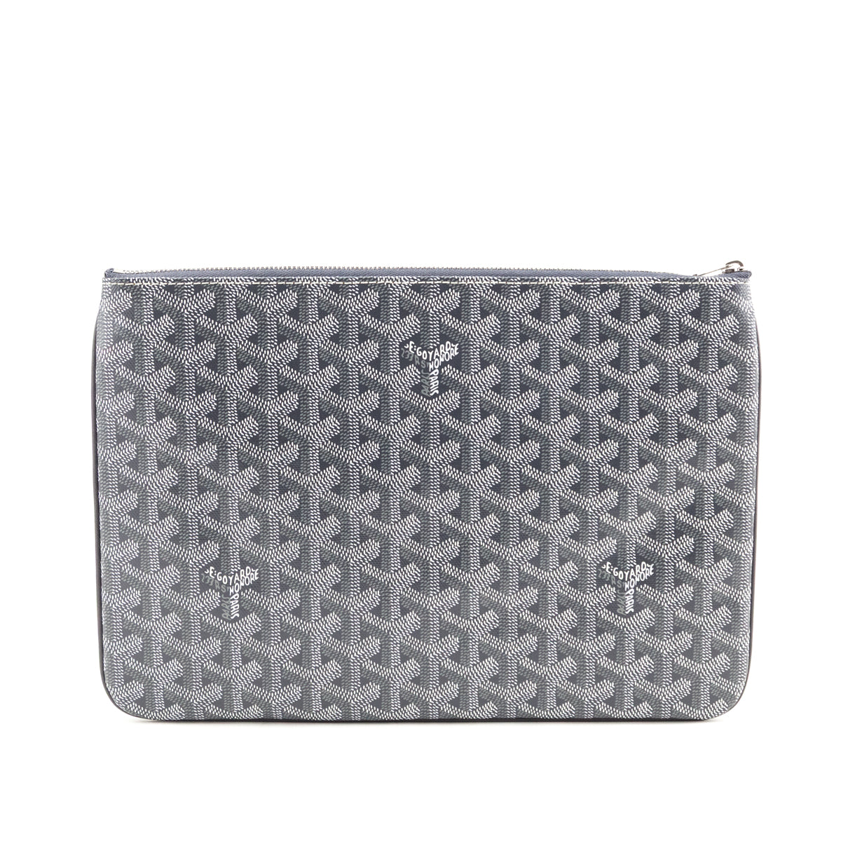 Goyard Grey Goyardine Senat Pochette MM - Love that Bag etc - Preowned Authentic Designer Handbags & Preloved Fashions