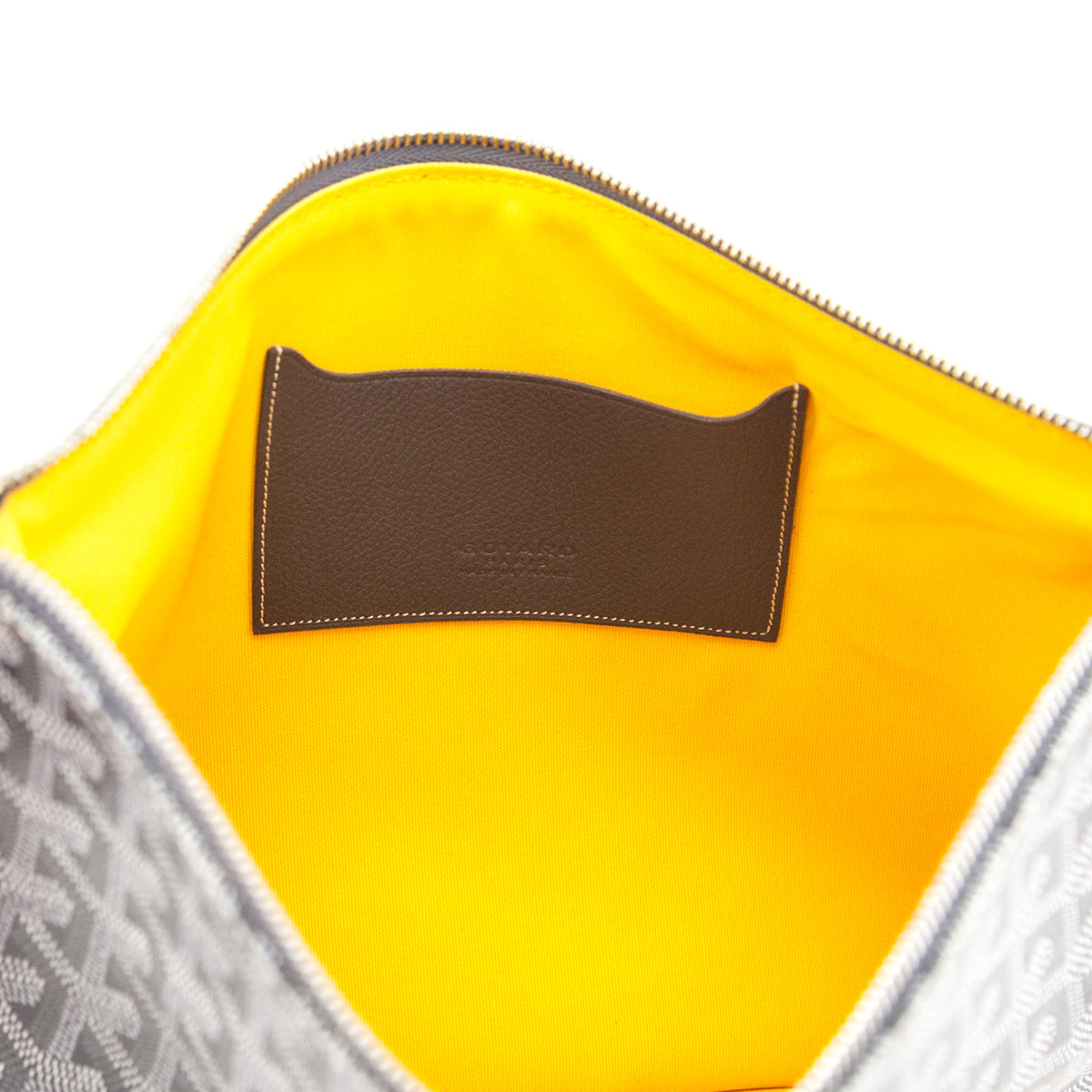 Goyard Grey Goyardine Senat Pochette MM - Love that Bag etc - Preowned Authentic Designer Handbags & Preloved Fashions