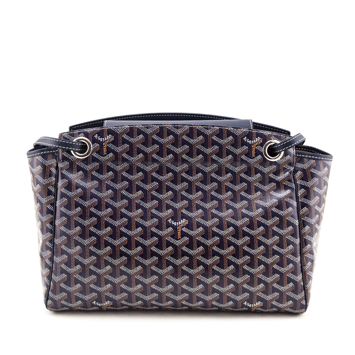 Goyard Navy Goyardine Rouette PM - Love that Bag etc - Preowned Authentic Designer Handbags & Preloved Fashions